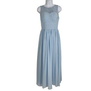 Cocomelody Sheath Floor Length Lace/Chiffon Bridesmaid Dress Size 0